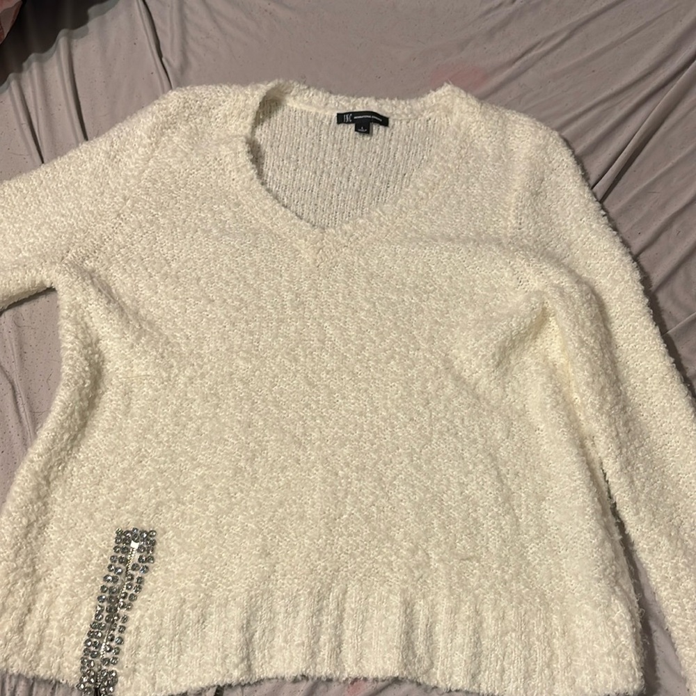 Large International Concepts Cozy White Sweater